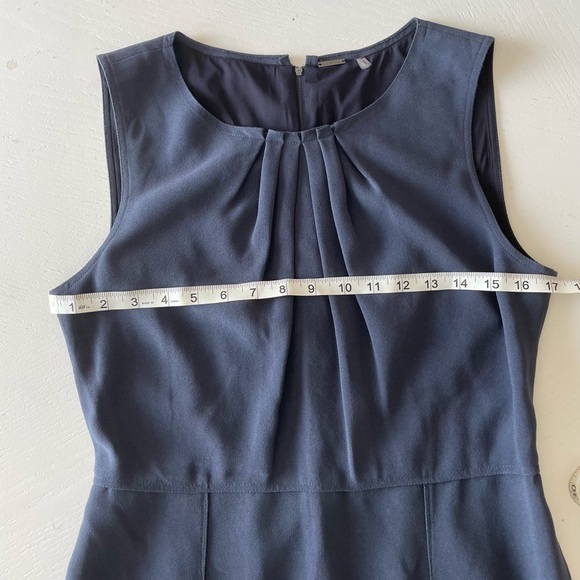 Elie Tahari Navy Blue Structured Dress - Picture 4 of 7